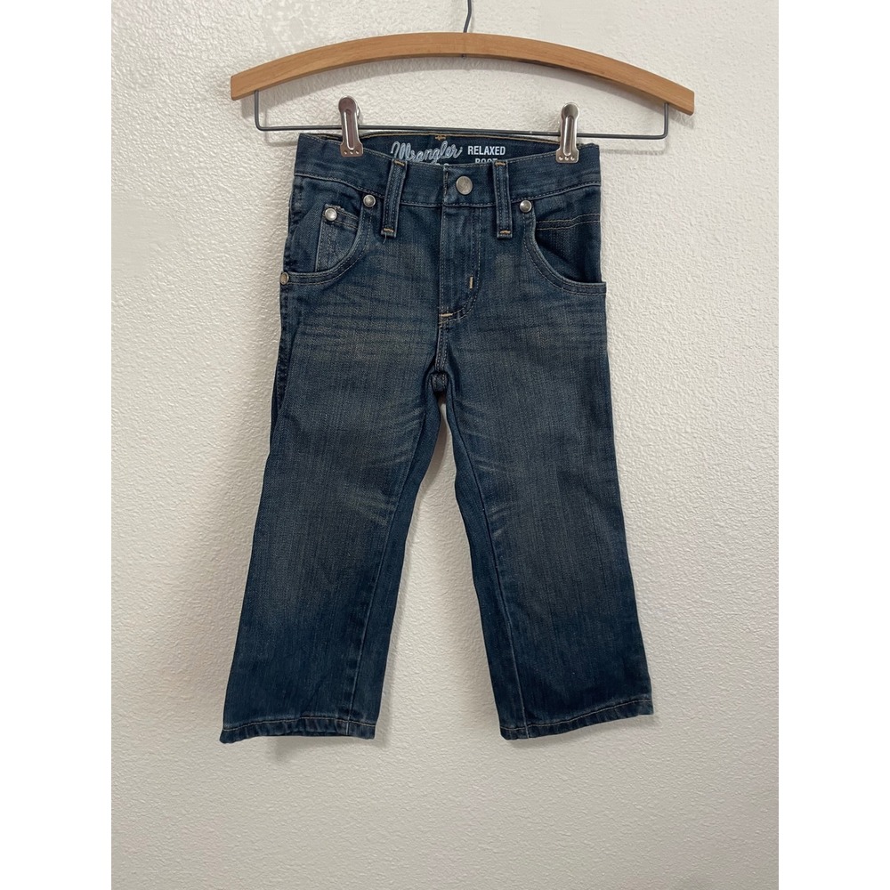 Wrangler Retro Jeans Kids 5T Regular Dark Wash Excellent Relaxed Bootcut JRT20NS